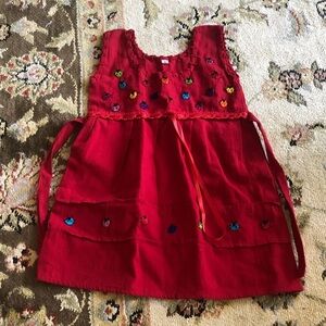 Ladybug embroidered dress